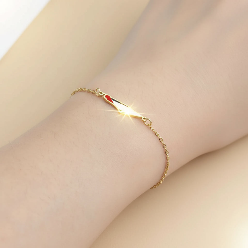 Enamel Palestine Map Charm Bracelets for Women Men Stainless Steel Gold Color Hand Bracelet Country Geography Jewelry Wholesale